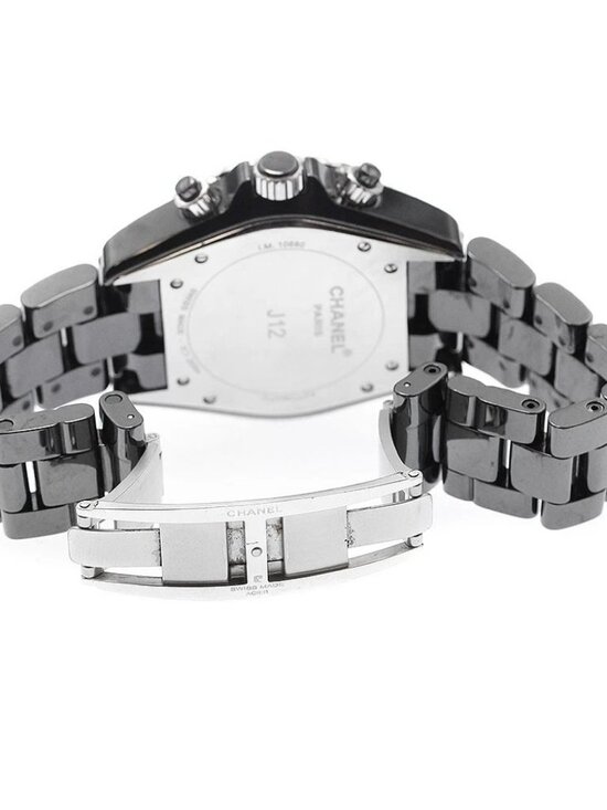 CHANEL J12 Chronograph double diamond bezel Automatic Men\'s Watch_902281